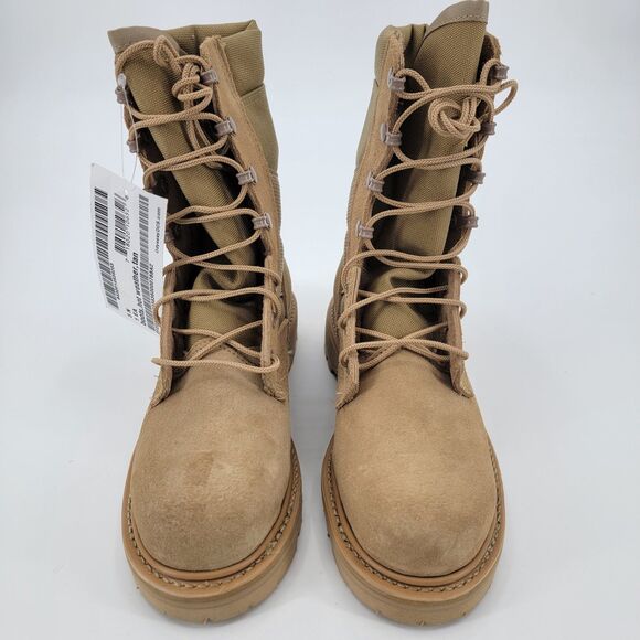 Vibram Hot Weather Mens Tan Leather Desert Military Boots 5N NWT